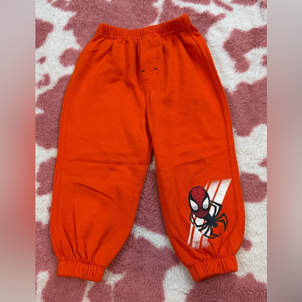 Spider-Man Vintage 2005 Orange Boys Jogger Pants Size 3T
